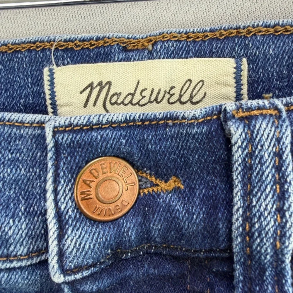 Madewell Stovepipe Jeans High Rise Straight Leg Blue Denim Size 25